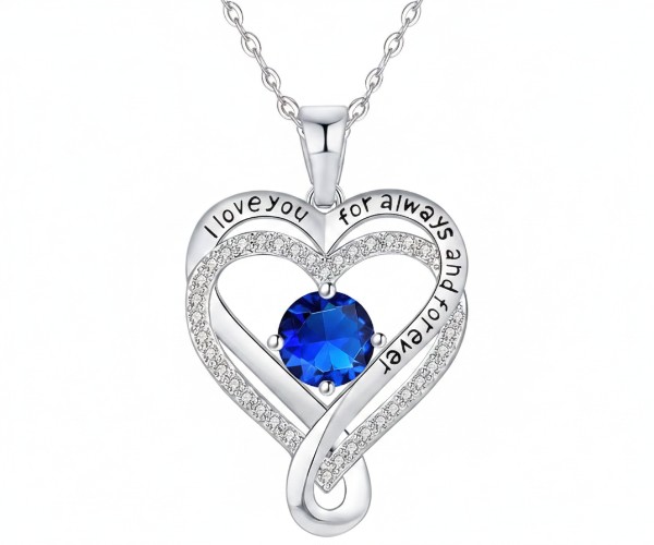 Collar de plata con piedra de nacimiento