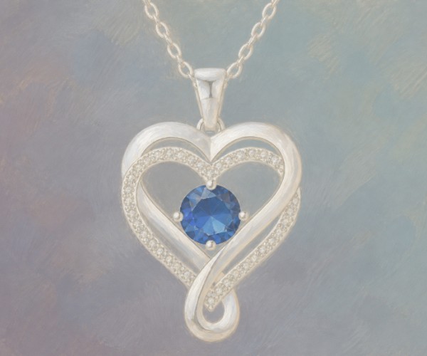 Collar de plata con piedra de nacimiento