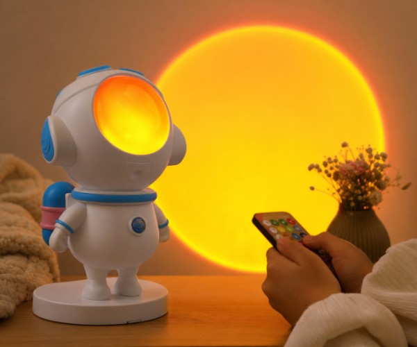 Lámpara de atardecer astronauta