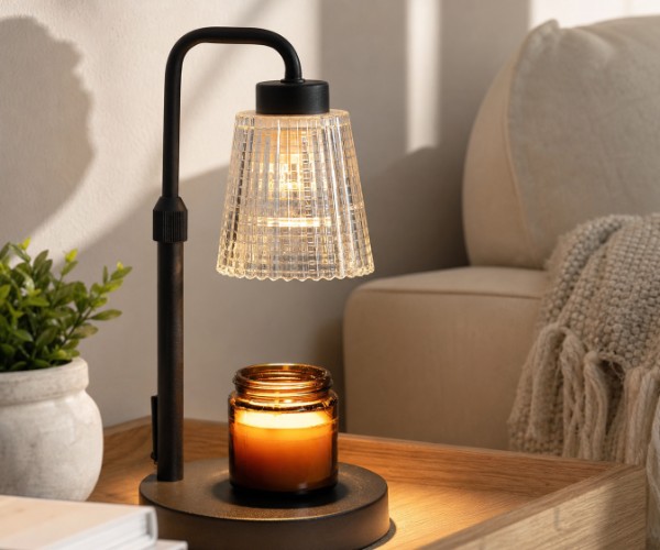Lámpara calienta velas con temporizador