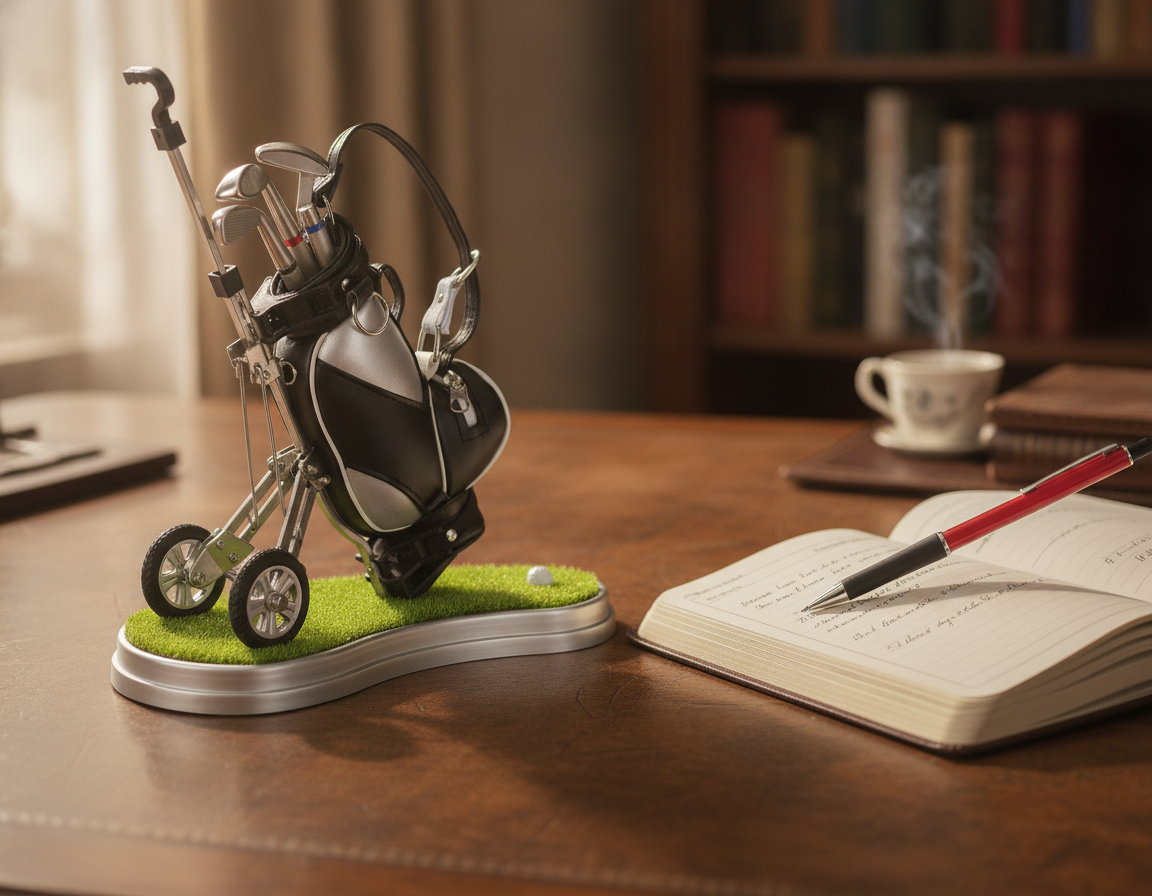 Mini Golf Desk Pen Holder