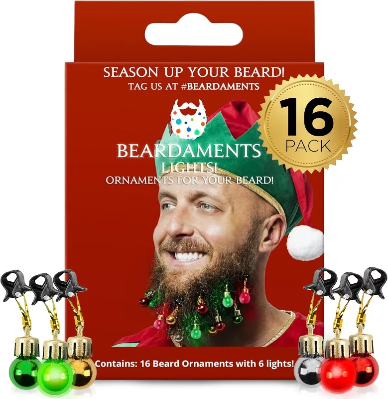 Lucecitas navideñas para la barba
